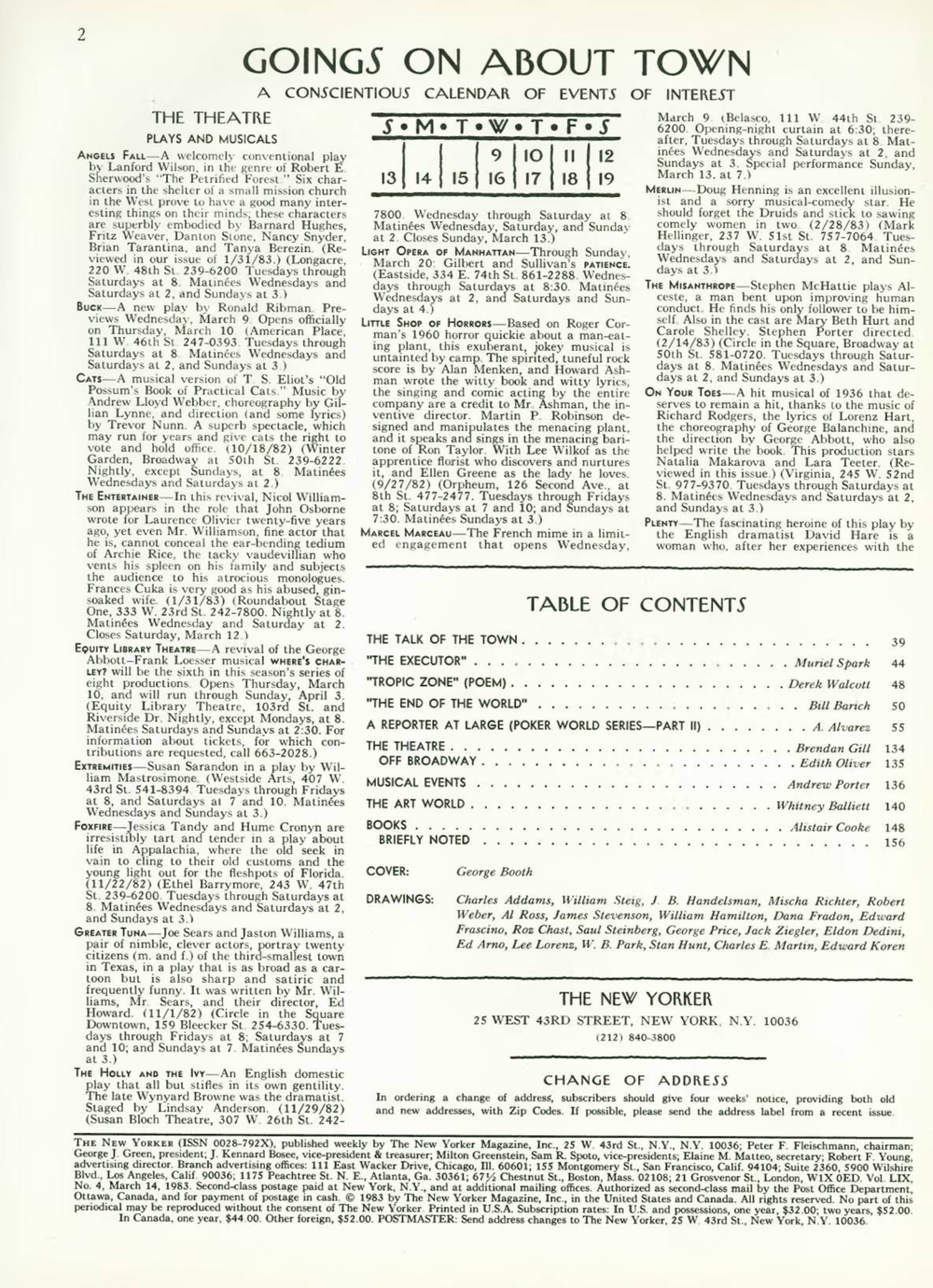 Журнал The New Yorker 14-03-1983