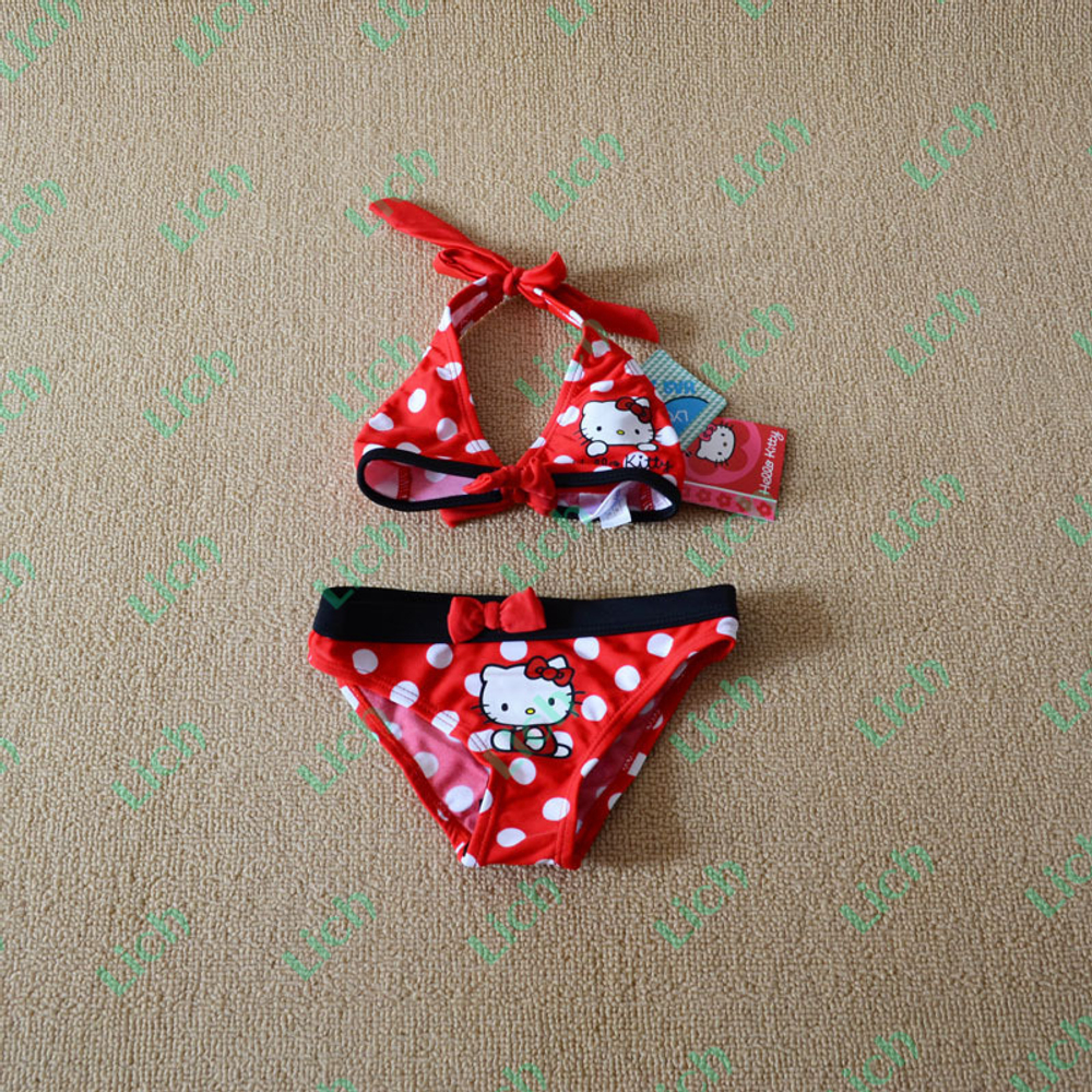 Купальник детский открытый с принтом Hello Kitty