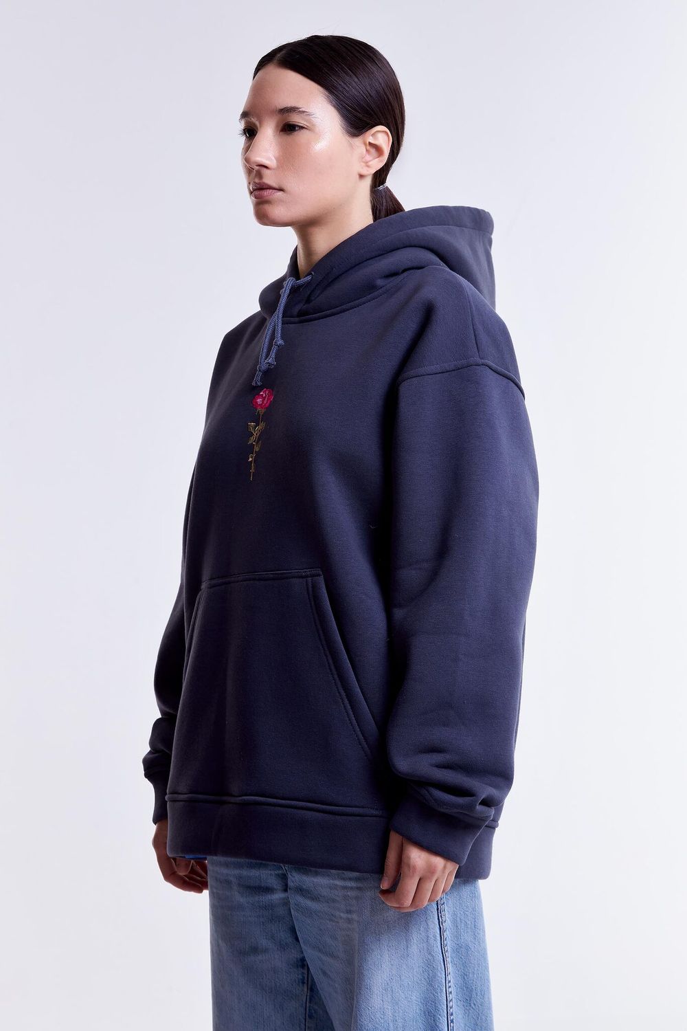 Купить Худи Гербарий Роза Warm темно-серое Худи Гербарий Роза Warm темно-серое