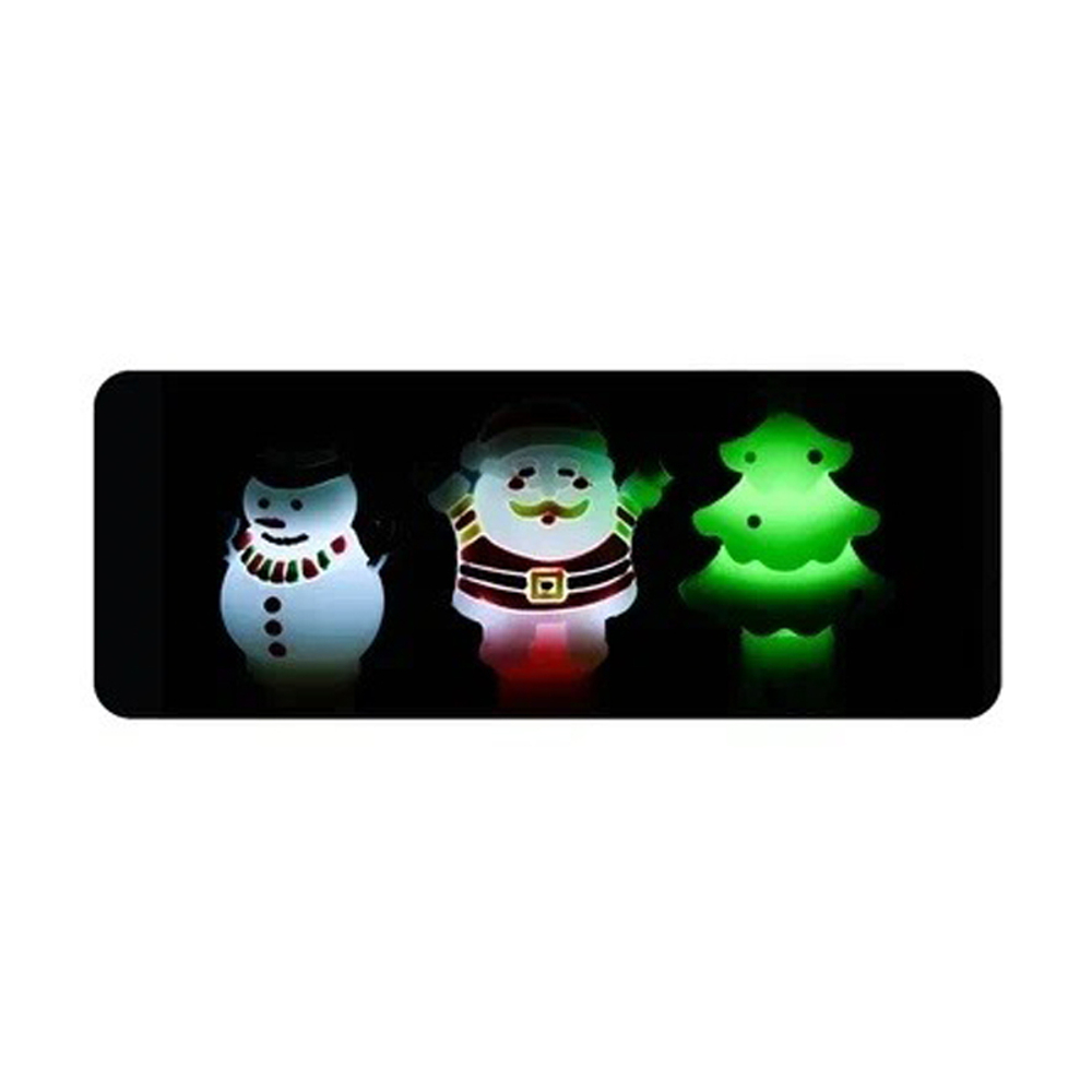 Ручка шариковая, автоматическая, 6в1, Basir, 6-ти цветная, серия "Новогодние", с резиновой фигуркой и фонариком, 36 шт