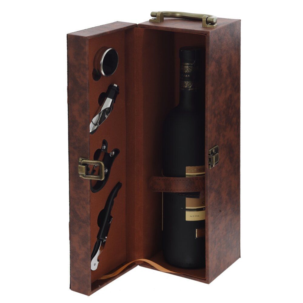 GAEM Шкатулка для бутылки с набором для вина, L37 W10,5 H12,5 см