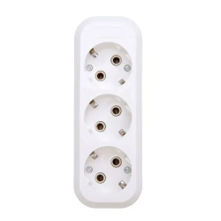 Колодка для удлинителя на 3 розетки, с заземлением 220В 16А