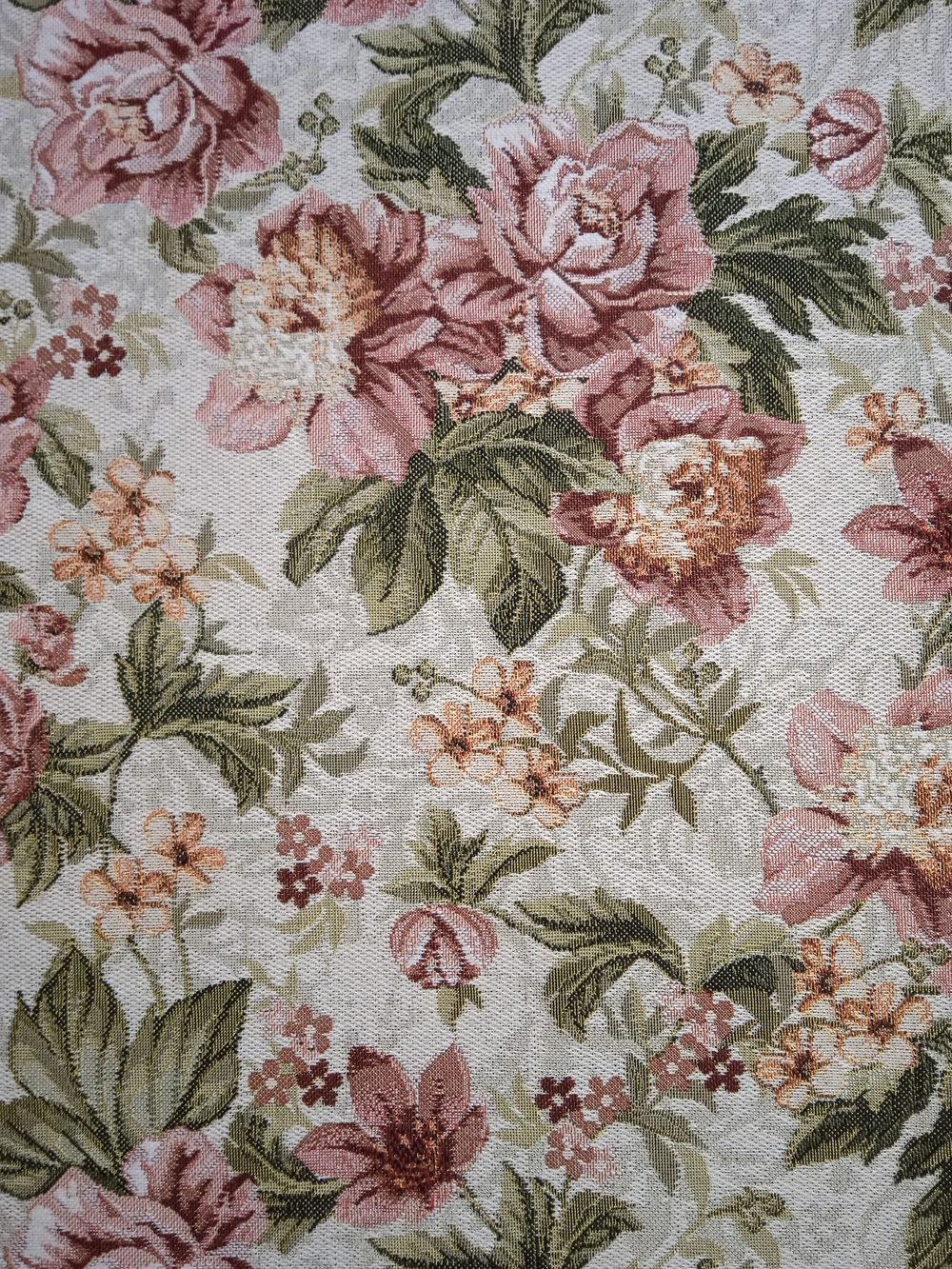 Декоративная гобеленовая наволочка для интерьерной подушки Букет пионов 68х47