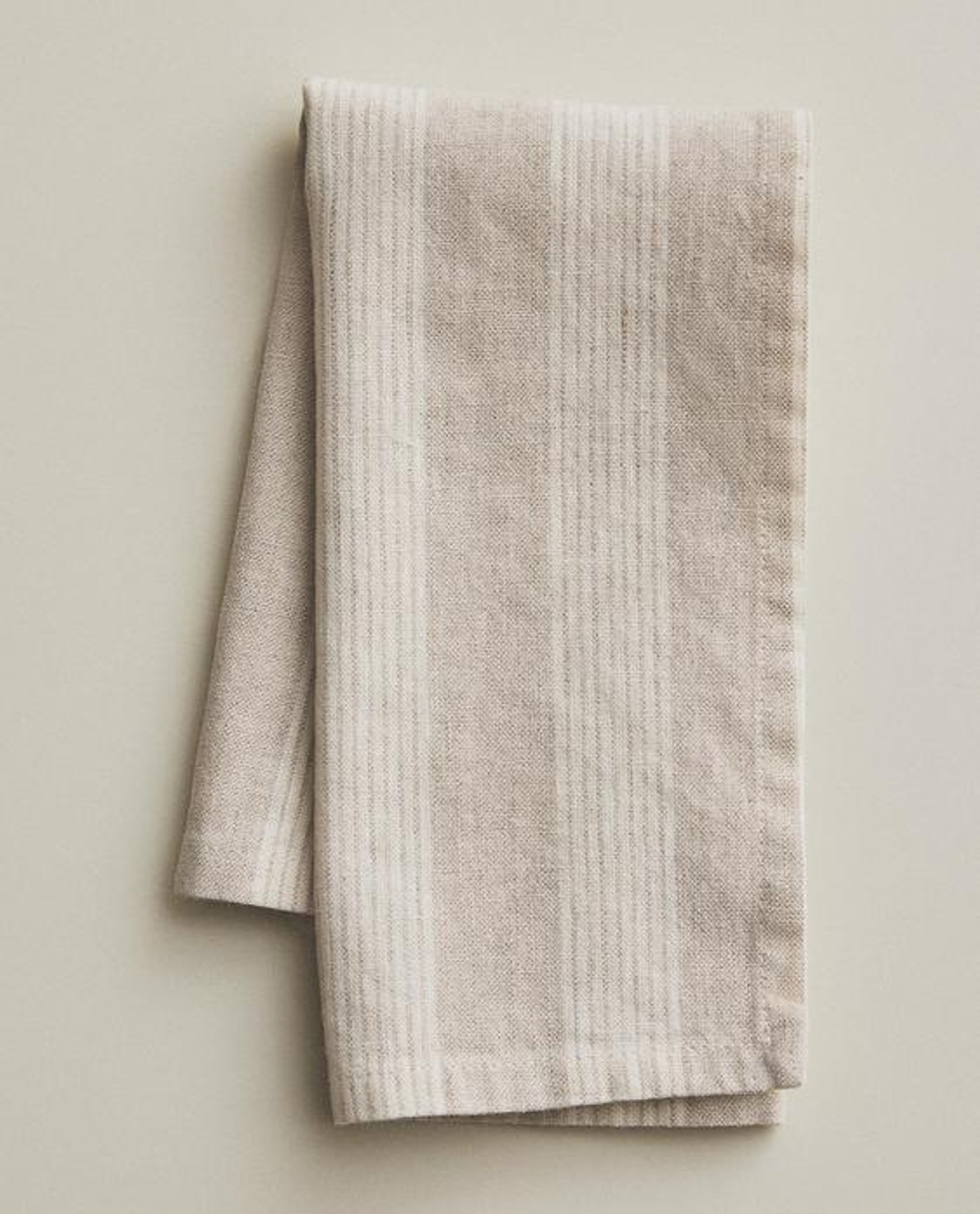 ZARA HOME ЛЬНЯНЫЕ САЛФЕТКИ (НАБОР ИЗ 2 ШТ.), БЕЖЕВЫЙ