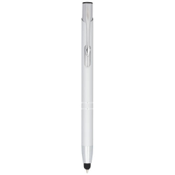 Шариковая кнопочная ручка-стилус Moneta из анодированного алюминия