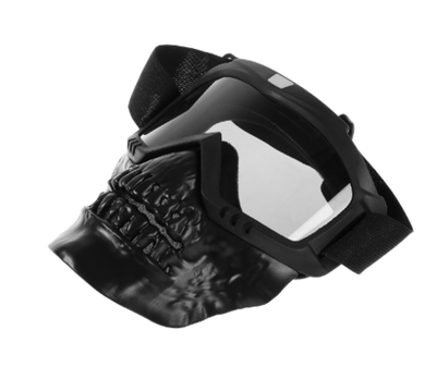 Очки-маска для езды на мототехнике, разборные, визор затемненный, цвет черный