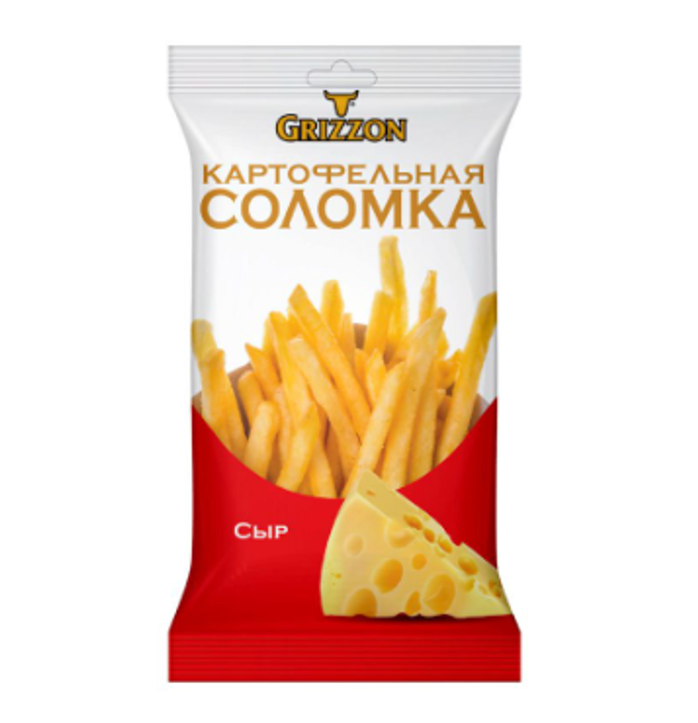 Натуральная картофельная соломка со вкусом сыра, Grizzon, 40г