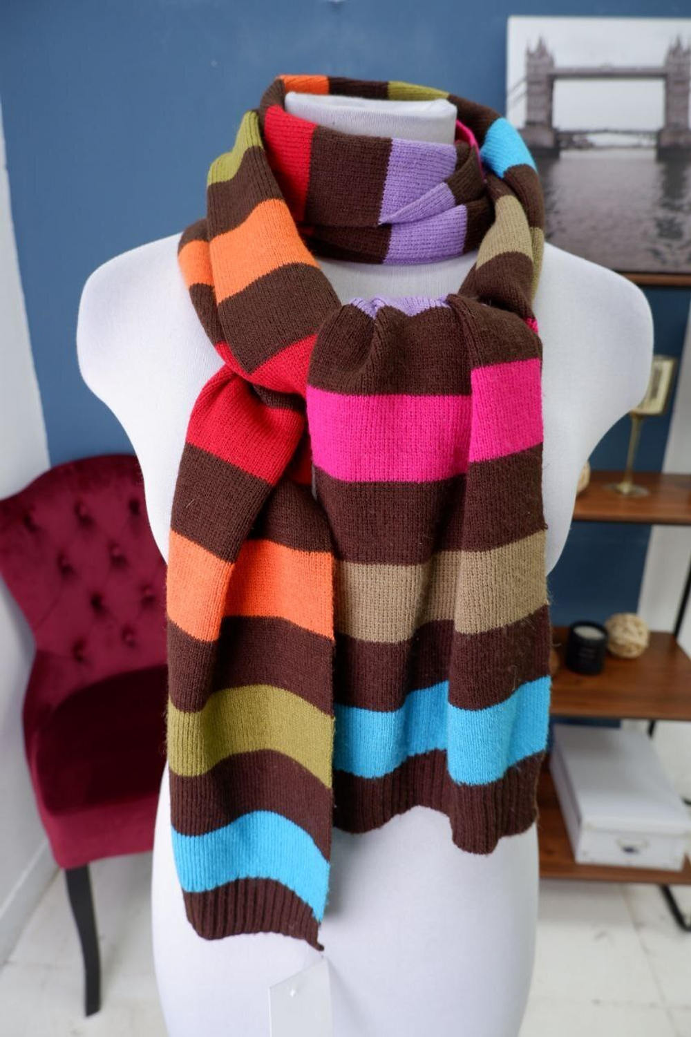 Шарф в полоску