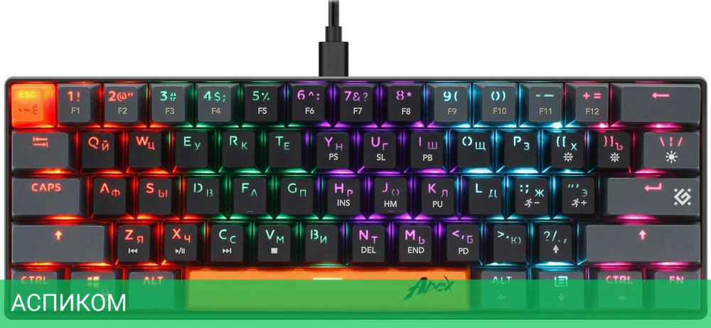 Клавиатура Defender Apex GK-002 RU Black (45003)