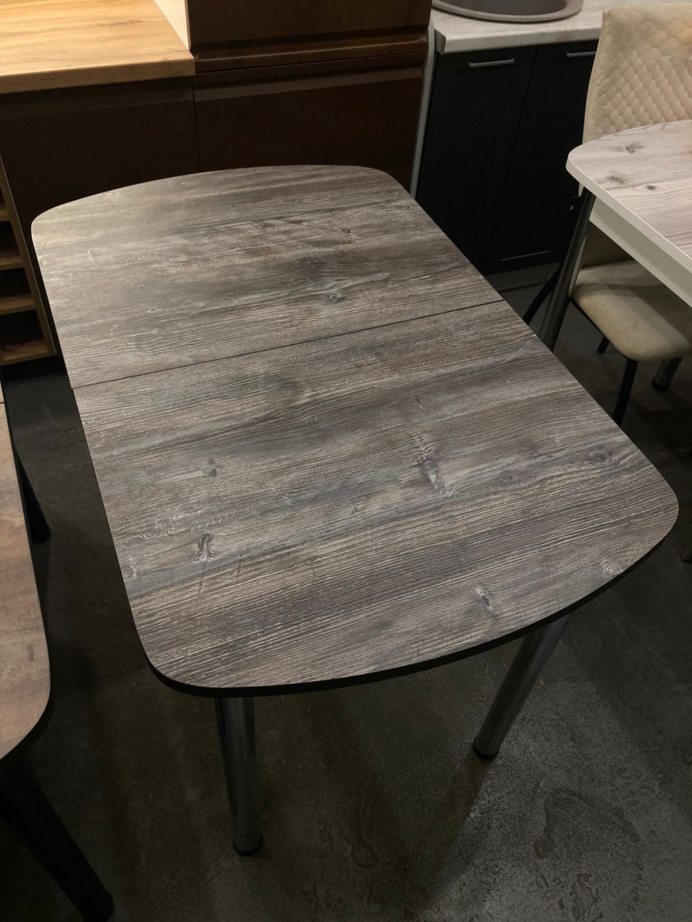 Стол разд пластиковый подстолье прямое хром пояс венге сосна пандероса