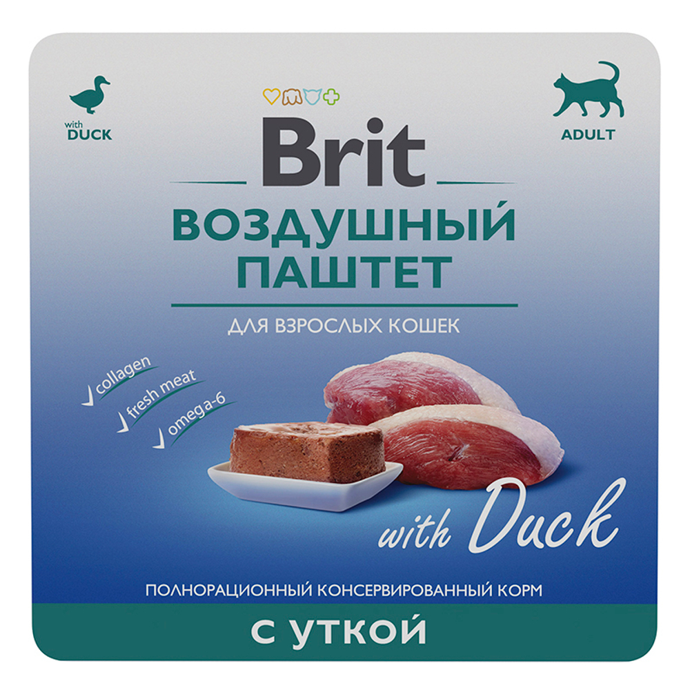 Brit Брит УТКА 100 г воздушный паштет для кошек