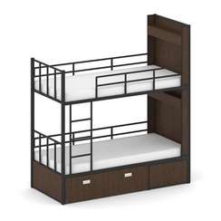 Overnight Кровать 2-х ярусная ON.K2-001 Венге Цаво/Металл Черный 2080*950*2260
