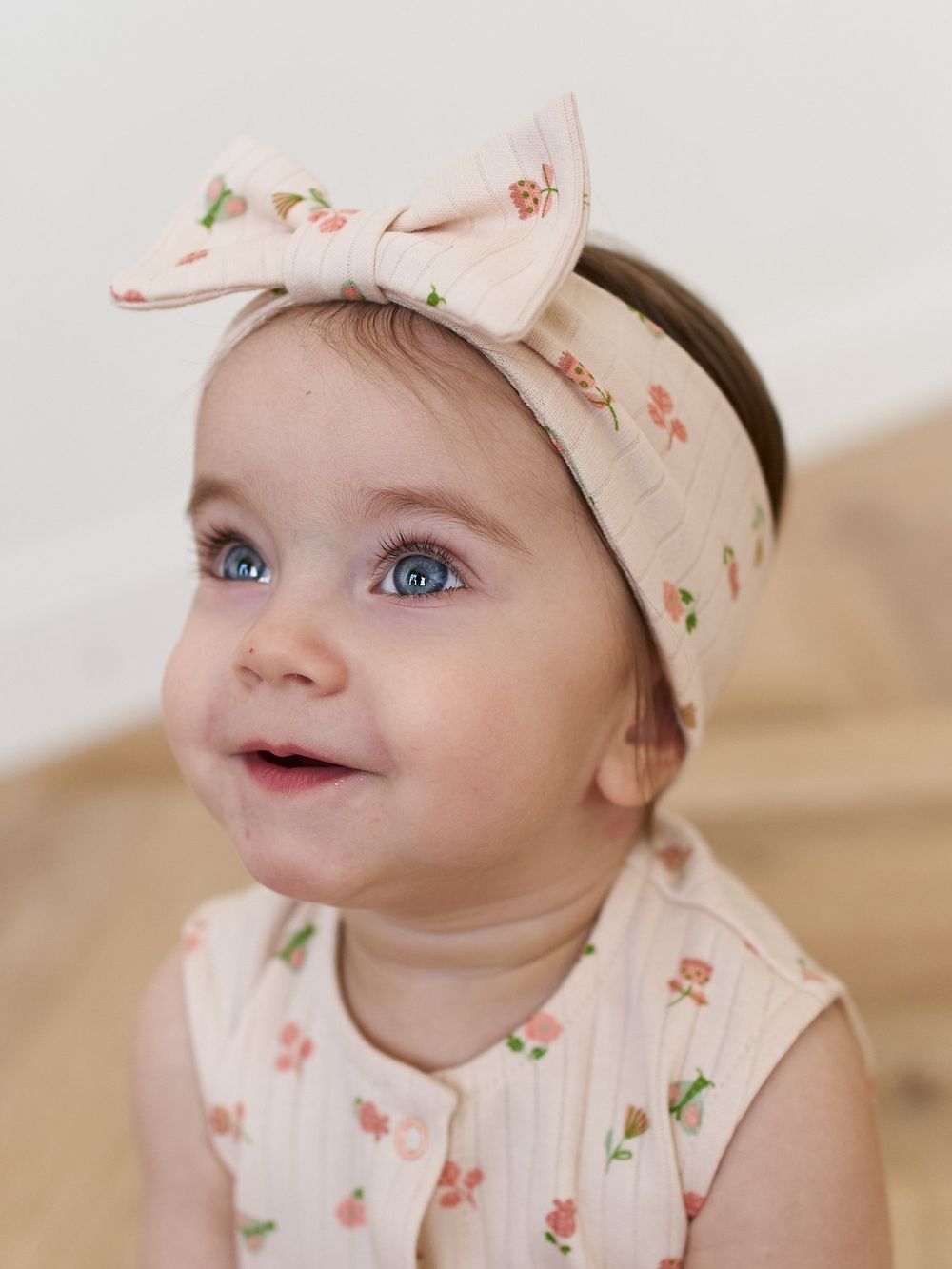 Повязка-бант "Цветочки кантри" 0+