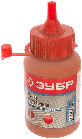 Краска ЗУБР разметочная красная для строительных работ 50г