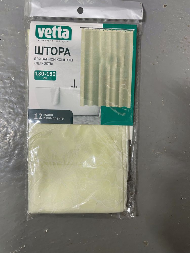 Шторка для ванны 180х180см принт-легкость Ветта 461-476 008972