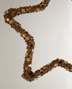 ZARA HOME ЗОЛОТИСТОЕ НОВОГОДНЕЕ УКРАШЕНИЕ «ЗВЕЗДА», ЗОЛОТИСТЫЙ