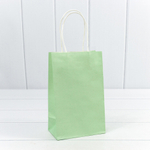 Пакет подарочный 13х21х8см (Зеленый, Крафт)