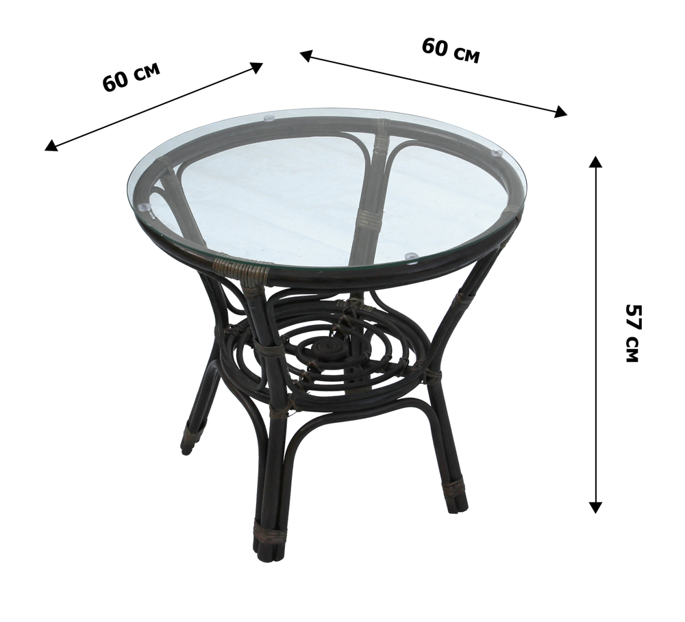 Набор мебели Багамы  арт.CV-B01C коричневый, бежевый (диван+2кресла+стол (2 уп.), каркас коричн., подушки бежевые) "Garden story"