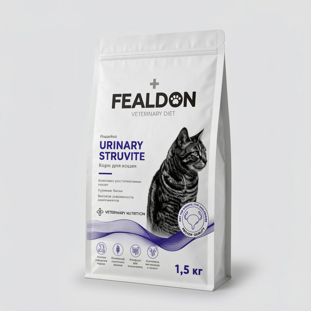 Сухой корм для кошек Fealdon URINARY STRUVITE