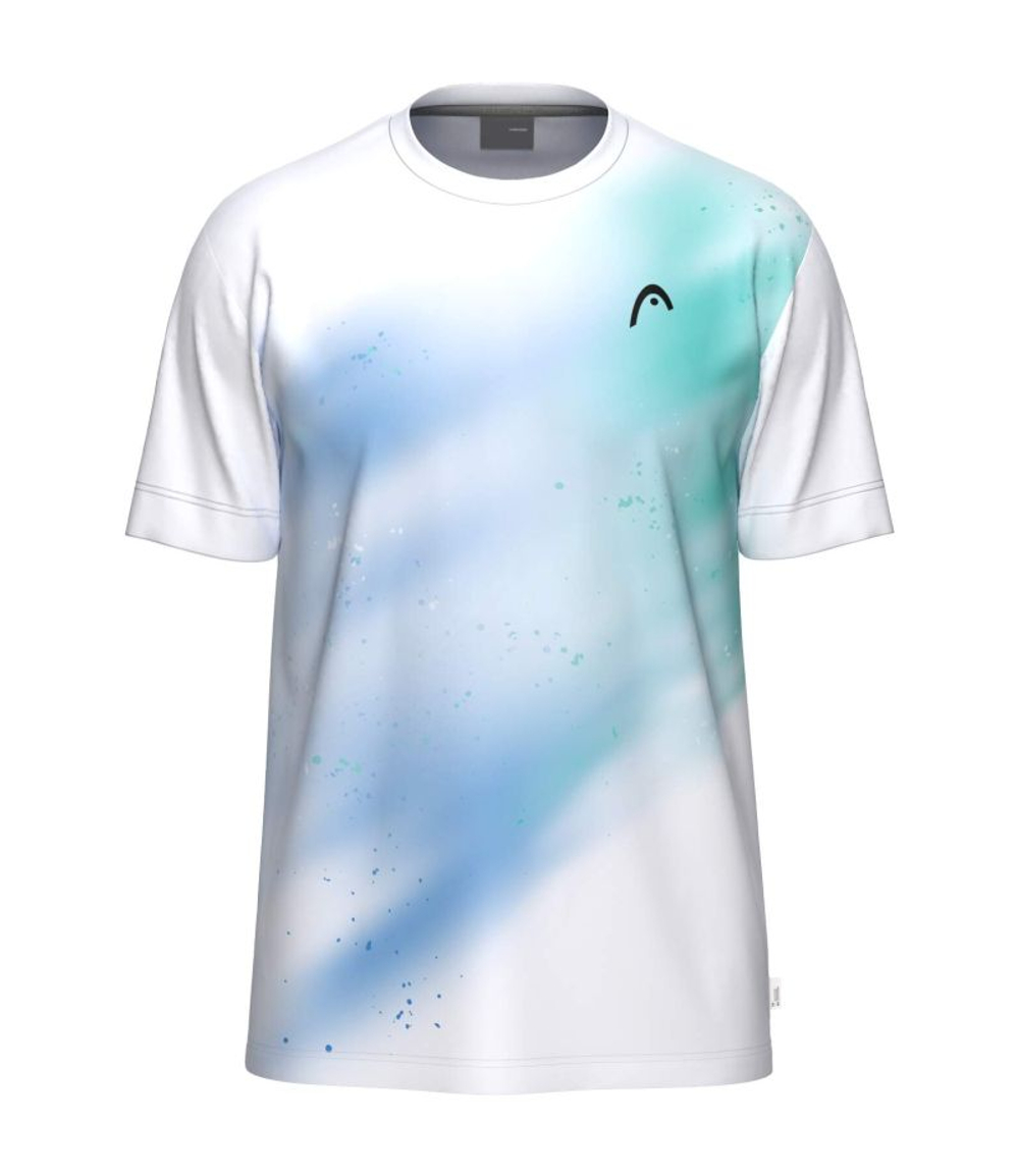 Теннисная футболка Head Topspin - white/blue/tourquoise