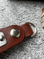 Брелок кожаный на ключи с гравировкой