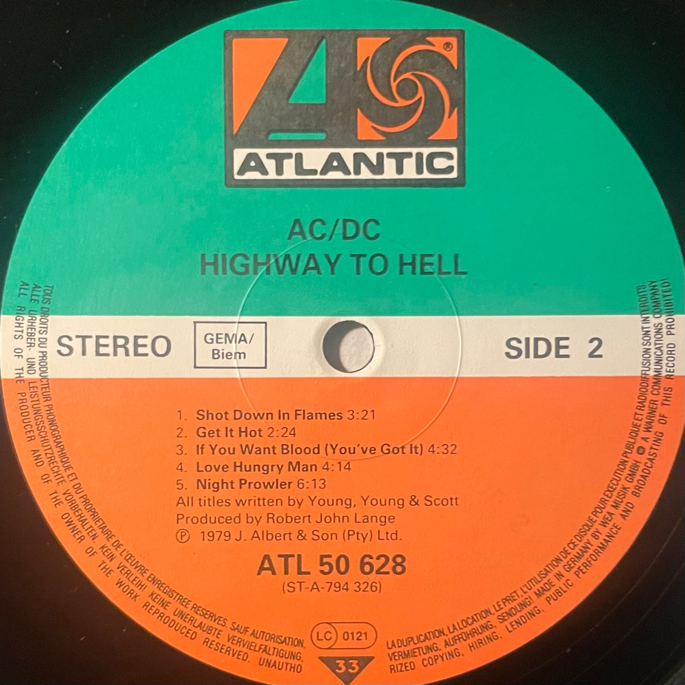 AC/DC ‎– Highway To Hell (Германия)