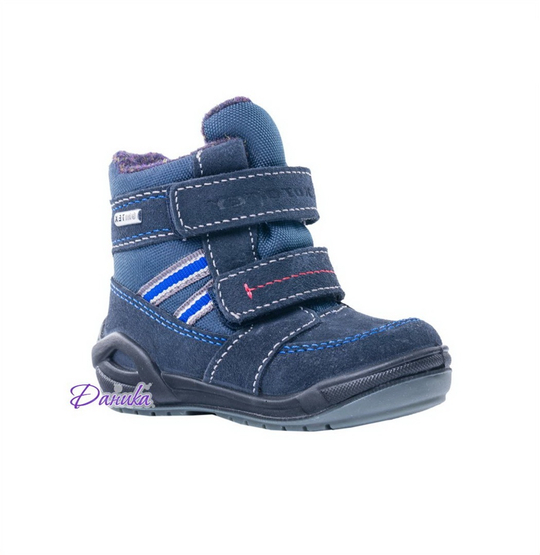 Зимние мембранные ботинки Котофей  синие 154907-42