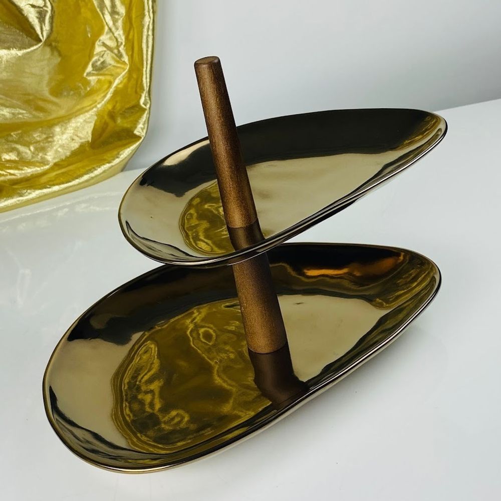 Lenardi 232-019 Двухъярусная этажерка 29,5/24см в под.уп.(х10)Фарфор