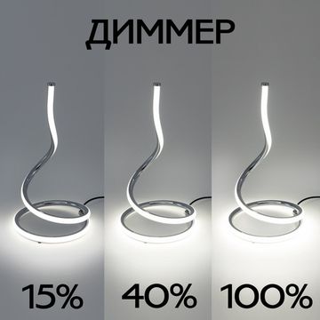 Настольная лампа 20W 4000K CL229811 хром Джемини Citilux