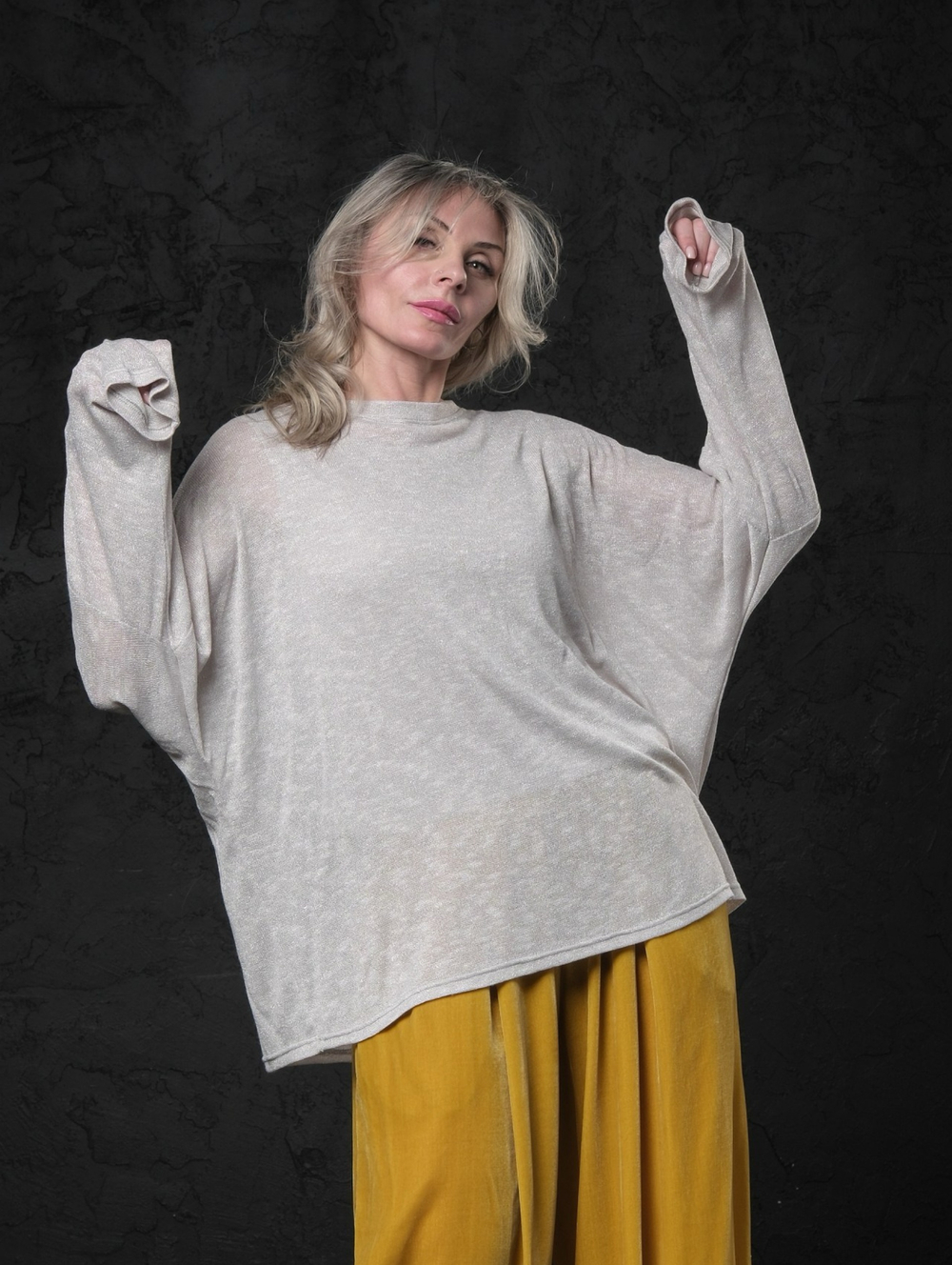 Лонгслив + нижняя Майка с люрексом