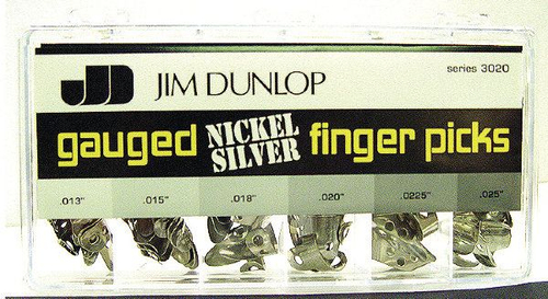 Dunlop 3020 Nickel Silver Fingerpick Display