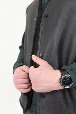 мужской жилет из овчины