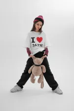 Футболка Indigo Stuff I Love Pain Белая