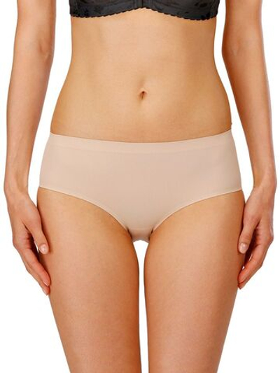 Набор из 2 трусиков-миди из гладкого микроволокна (Размер: L) (Цвет: бежевый)