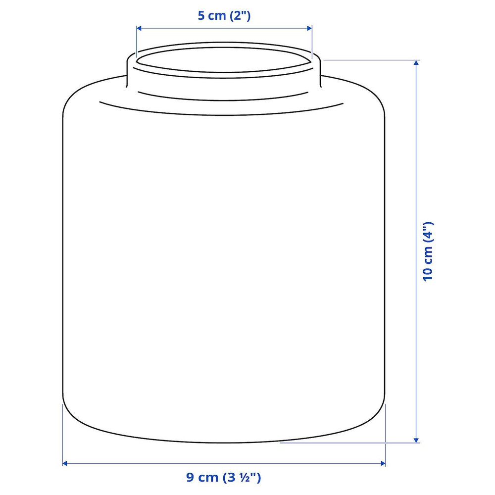 IKEA KONSTFULL  (ИКЕА КОНСТФУЛЛ)  -  Ваза, серая, 10 см