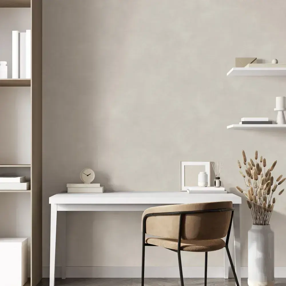 Обои флизелиновые 1.06, АНТИВАНДАЛЬНЫЕ WDT243-28, матовые с эффектом окрашенной стены, тауп, светло-коричневые