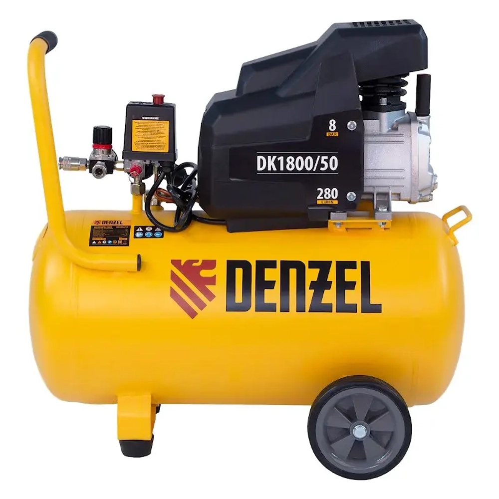 DENZEL X-PRO DK1800/50 компрессор воздушный 1.8 квт, 280 л/мин, 50 л 58068