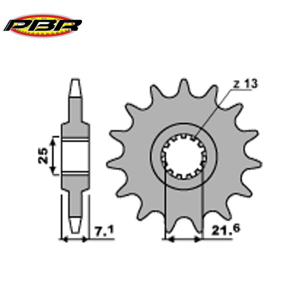 PBR 585C15 звезда передняя (ведущая), 15 зубьев