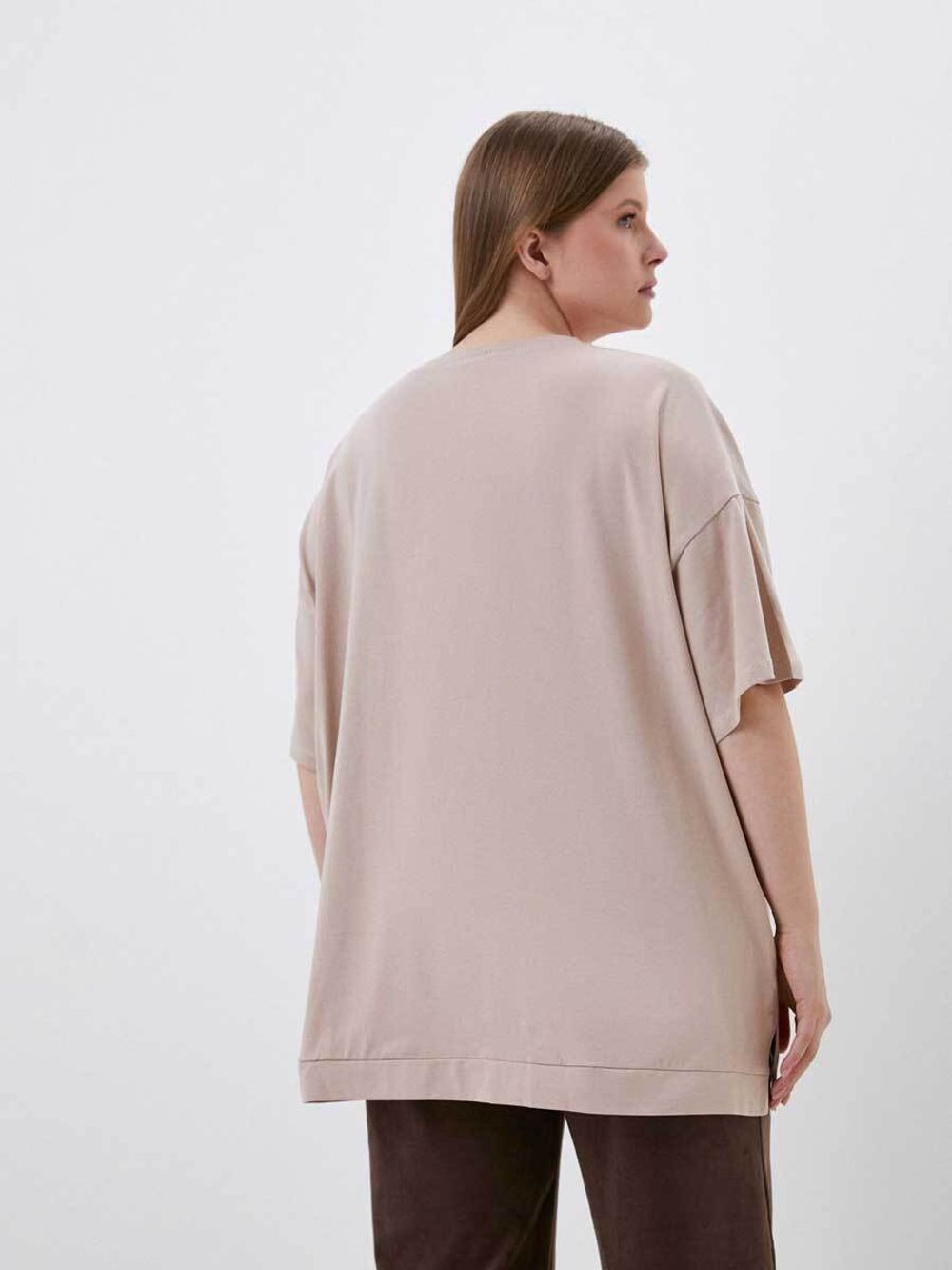 Футболка длинная больших размеров