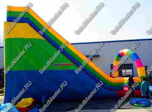 Детский надувной батут-горка "Без радуги никуда" 14*5*9 м