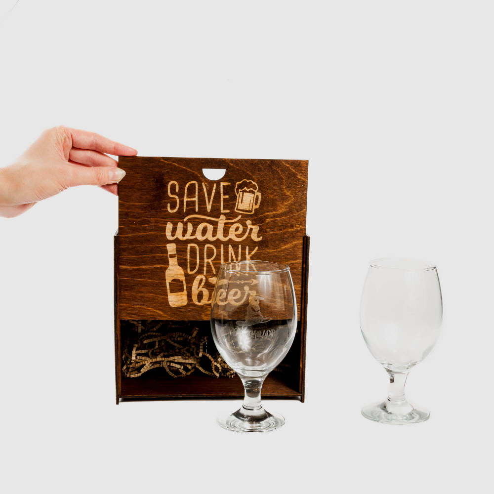 Набор бокалов в подарочной коробке 2 шт