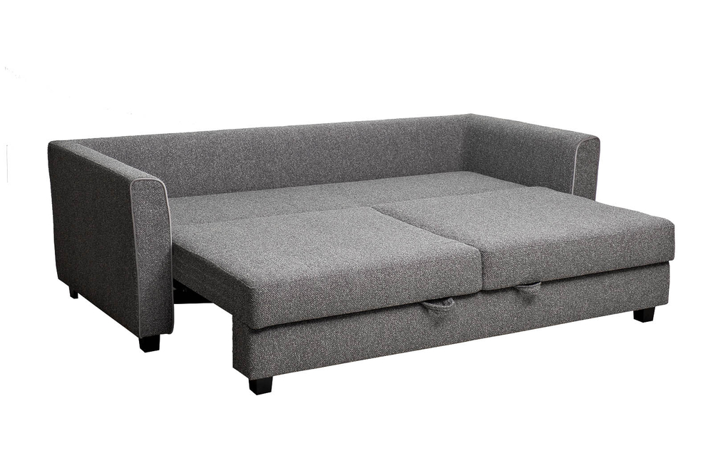 Диван Garda Decor Марко (Marco) трехмест. раскл., букле серый Flona-SER+Buta-SER 225*102*92 см