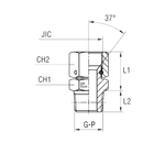 Штуцер FNC JIC 1.5/16" BSPT 1"