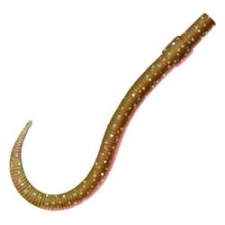 Приманка ZUB-WORM 100мм(4")-5шт, (цвет 911) машинное масло с блестками
