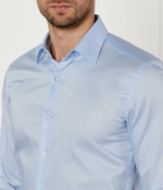 Рубашка H-HANK-kent-C3-214 BOSS BLACK - голубой(50527348)