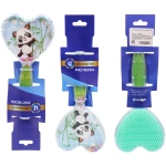 Расческа массажная детская «ФРАТТИ БУМ», панда Космо, форма сердце, 17,5*8см (блистер Ультрамарин)