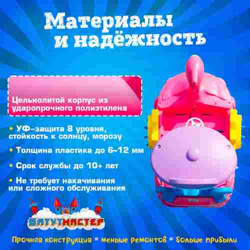 Семейная ручная лодка-катамаран «Фламинго» розовый, 2+1