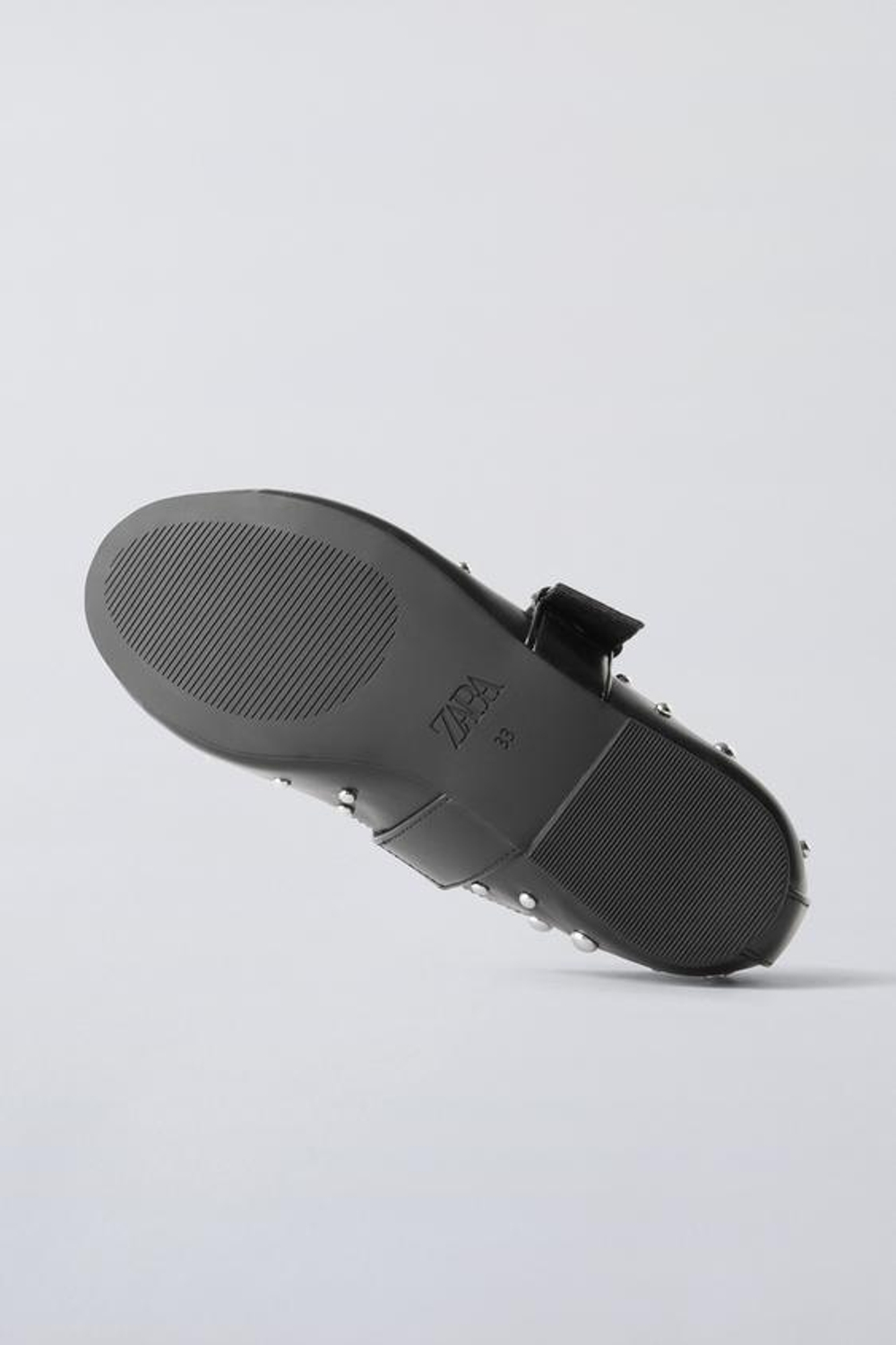 ZARA БАЛЕТКИ С ЗАКЛЕПКАМИ, ЧЕРНЫЙ