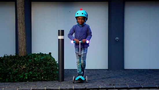 Самокат  Mini Micro Deluxe Magic LED - Сиреневый