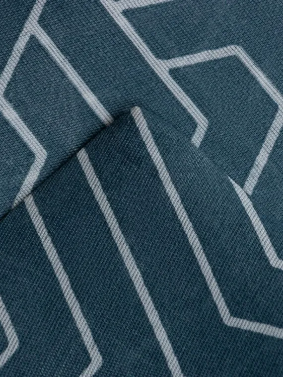 Постельное бельё 1,5сп Экономь и Я «Синяя геометрия» 143х215см, 145х214см, 50х70см-1 шт 60г/м2 микрофибра